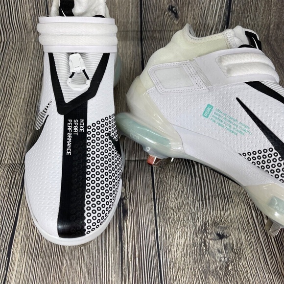 Nike Force Zoom Trout 7 White/Black Metal Cleats Mens 14 DC9904-103 - Picture 6 of 8